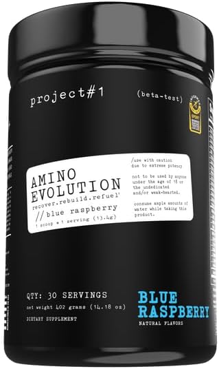 Projekt # 1 AminoEvolution: Wsparcie mięśni i odzysk 124; BCAA 's, EAA' s, Electrolytes Powder Building 124; Keto- Friendly Energy Boost 124; Wstępne ćwiczenia dla mężczyzn i kobiet 124; 30 Sług - Blue Raspberry Building 124; Amino Acids
