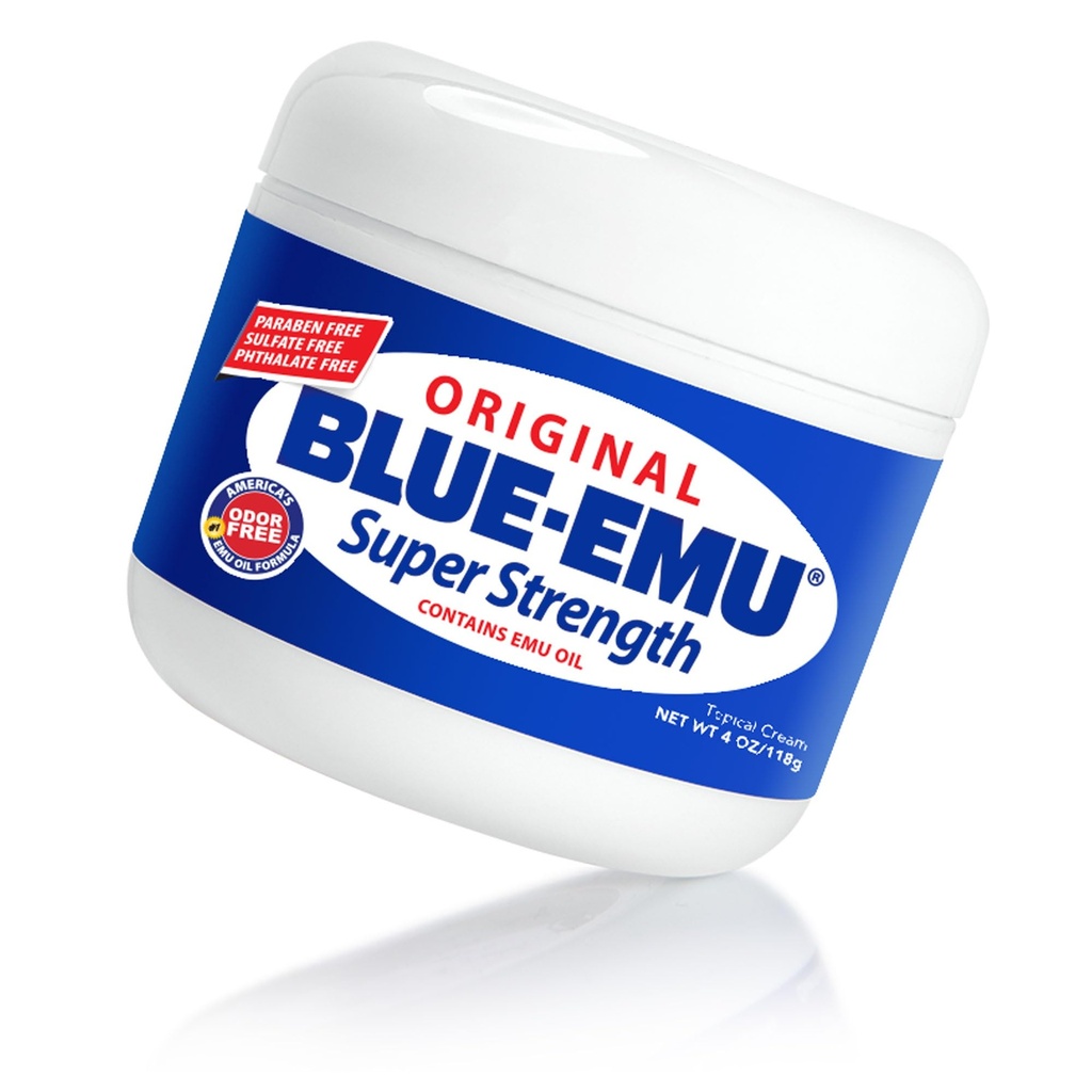 Blue- Emu Oryginalny Super Krem Siła, Kojące mięśnie i wspólne wsparcie, 4 Oz