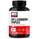 FORCE FACTOR Cynk Kapsułki L- Carnosine do wspierania zdrowia żołądka i pokarmu, trawienie i Bloating Supplement, Wegan, Non-GMO, No Gelatin, 120 Kapsułki