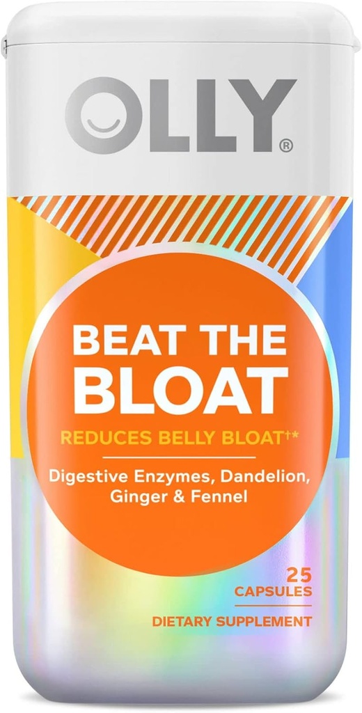 YHN Beat The Bloat Capsule Supplement, Wsparcie pokarmowe, 25 Ct