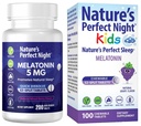 Nature 's Perfect Night Bundle' s 124; Melatonin 5mg 's 124; Kids Melatonin 1mg' s 124; 200 Count 's Digital 124; 100 Count' s Digital 124; Sugar Free Digital 124; Gluten Free Digital 124; Non-GMO Digital 124; Vegan