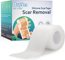 Boysea Silicone Scar Sheets (1.6 "x 120") Clear Silicone Scar Tape - Blizny usuwania leczenia - wielokrotnego użytku Paski Blizny dla Kloida, C- Section, Burn, Blizny chirurgiczne
