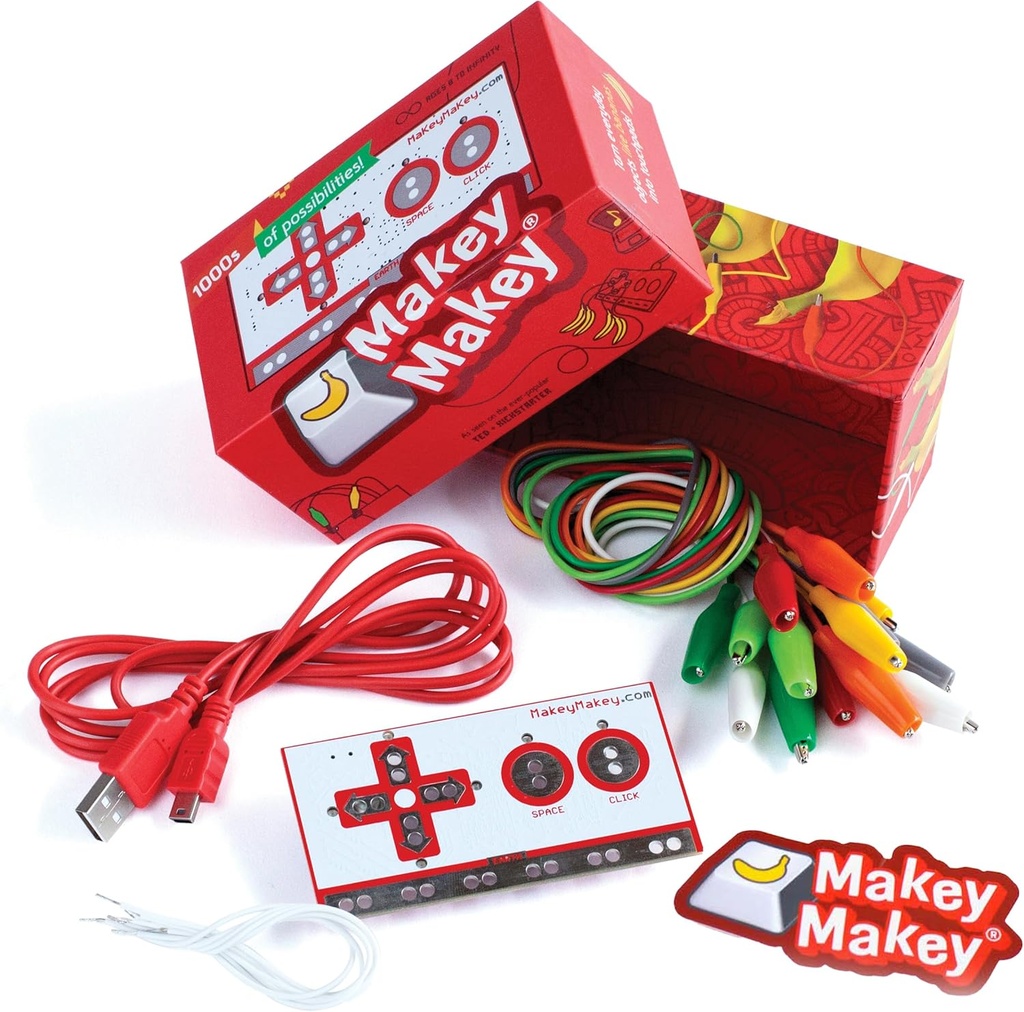 Makey Makey STEM Zestaw z Joylabz, Zestawy edukacyjne, 1000s Inżynierii i kodowania komputerowego, Hands- on Technology Learning Fun, Zestawy inżynieryjne dla dzieci, Zestawy STEM
