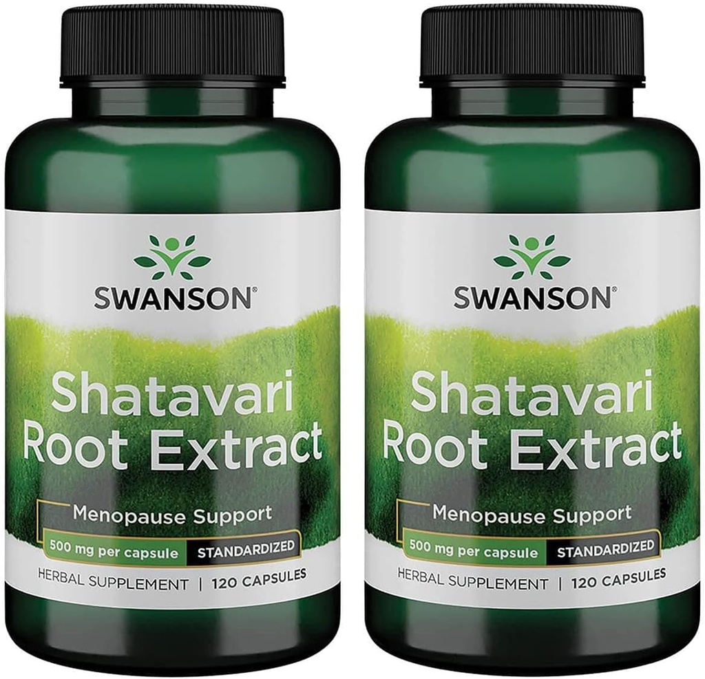 Swanson Shatavari Ayurvedic Kobieta Odmłodzenie 500 Miligramy 120 Kapsułki (2 opakowania)