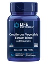 Life Extract Cruciferous Vegetable Extract & Resveratrol, Brokuły, Kapusta, resweratrol, Wspiera ochronę komórek, Gluten- Free, Non-GMO, Wegetarianin, 60 Kapsułki