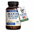 Krew Sugar Health Natural 20 Zioła i witaminy z cynamonem, kwas liponowy alfa do wspierania zdrowia, Non-GMO, dla mężczyzn Kobiety, Wspiera zdrowe poziomy energii - 60 Ziołowe pigułki - 30 Day Supply