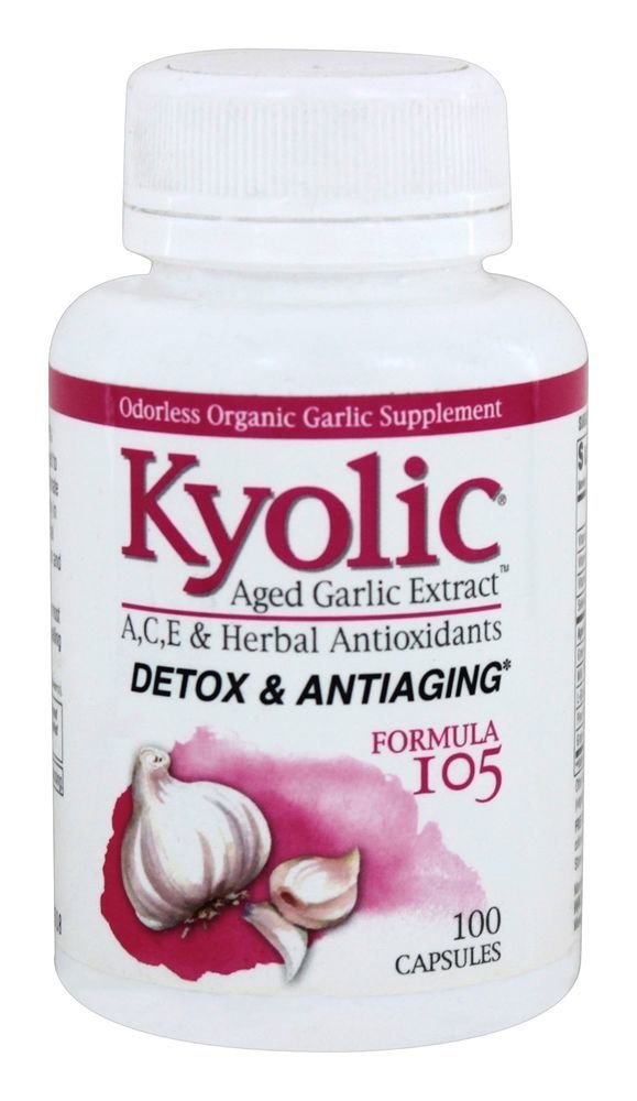 Ekstrakt z czosnku dwupierścieniowego Formuła 105, Detox i Anti-Aging, 100 Kapsułki (Opakowanie może Vary)
