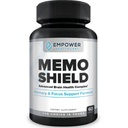MemoShield Brain Health Supplement - Advanced Memory Support with Lion 's Mane, Bacopa Monnieri, and Ginkgo Biloba - Cognitive Function and Brain Health Formula - 60 kapsułki