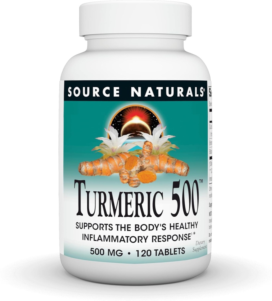 Źródło Naturals Turmeric 500, 500 mg - 120 tabletek