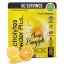 Electrolytes Powder Plus (50 Servings), 0 Calorie Keto, 0 Cukier, No Maltodekstryna, 1000mg potasu, 120mg wapnia, 120mg magnezu, Proszek nawadniający (50 Servings, Ananas pomarańczowy)