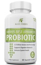 Fast Natural Bloating Relief - Bifidus Best Advanced Probiotic 60 Day + Kombucha Guide - Premium Probiotyki dla mężczyzn i kobiet - na problemy jelitowe, Bloating, Biegunka, Gaz, Bladder, UTI