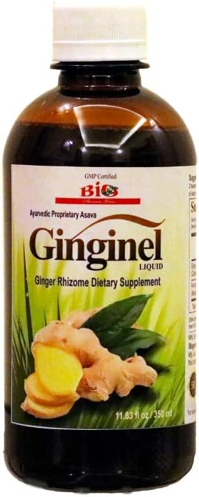 Ginginel Liquid, Ginger Supplement, Fermented Liquid Extract - 11.83 fl oz, Promotes Trawienie, Redukuje Toxin akumulacja w ciele i łącznikach, Wegan