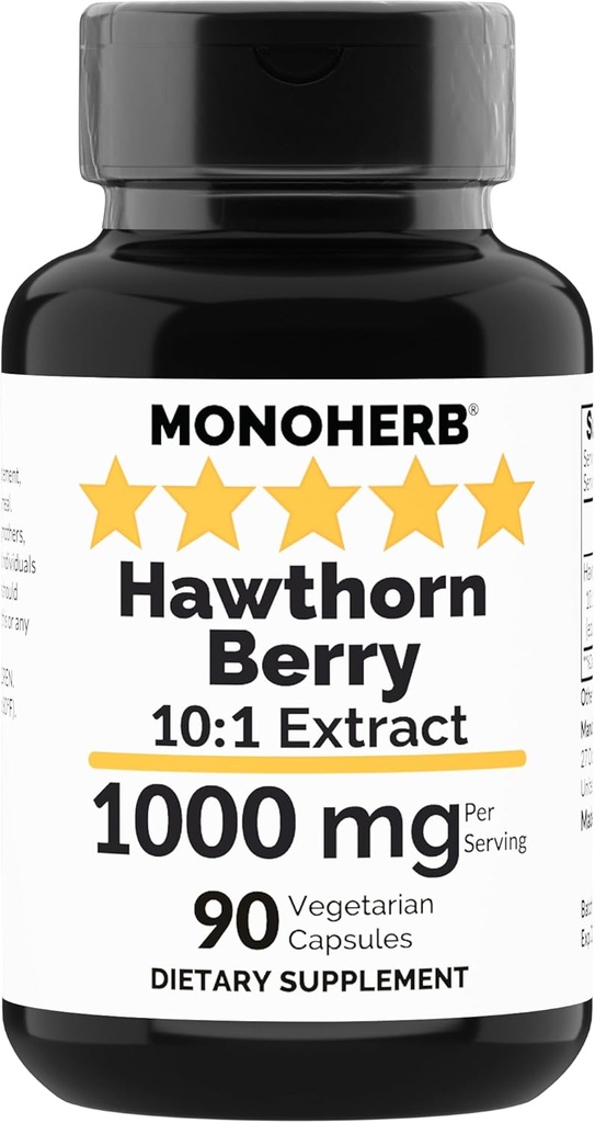 MONOHERB Hawthorn Berry Extract 1000 mg - 90 Kapsułki wegetariańskie