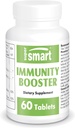 Supersmart - Wzmacniacz odporności - Suplement do Wzmacniacza układu immunologicznego - Coat Sore Throat - z Ekstraktem Echinacea, Beta Glucans, Witamina C & Cynk 124; Non- GMO & Gluten Free - 60 Tablets