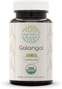 HerbEra Galangal USDA Organic 60 Kapsułki 124; Natural Herbal Supplement Equipment 124; Certified Organic Vegetarian Capsules and Organic Galangal (Alpinia Galangal) Dried Root (60 Kapsułki)