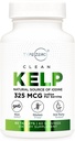 Typ Zero Czysty Kelp Jodowe tabletki (60 Służenia, 325 MCG Per Serving) - Naturalne źródło jodu z Sea Kelp, Non-GMO, Gluten Free