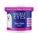 ANGELS 'EYES Delikatne plamy łzowe i chusteczki do oczu dla wszystkich psów i kotów wydrążone chusteczki do golenia usunąć absolutorium & Mucus, zmniejszyć plamy łzowe, Hipoalergiczne z Aloe & Rumianek, 100ct