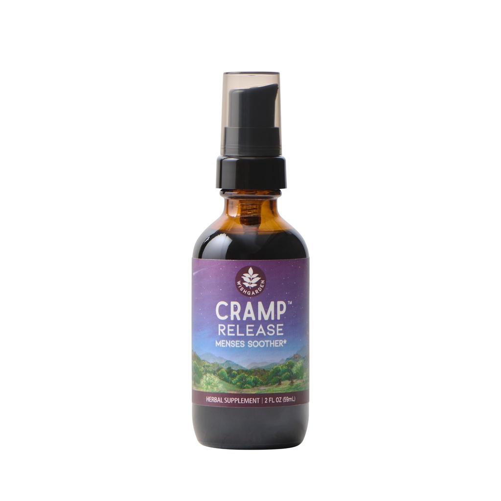 WishGarden Herbs Cramp Release - Natural Herbal Menstrual Cramp Relief Supplement z Cramp Bark, Fast- Acting Tincture łagodzi Cramps epoki, Wspiera zdrowy hormon cyklu, nastrojów i relaksacji, 2oz