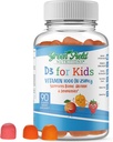 Greenfield Nutritions Halal Witamina D3 dla dzieci - 1000 IU - 90 Gummies Yellow 124; Dzieci do żucia Suplement witaminy D wspiera kości i układu immunologicznego 124; Nie-GMO, Żelatyna - wolne, Gluten- Free