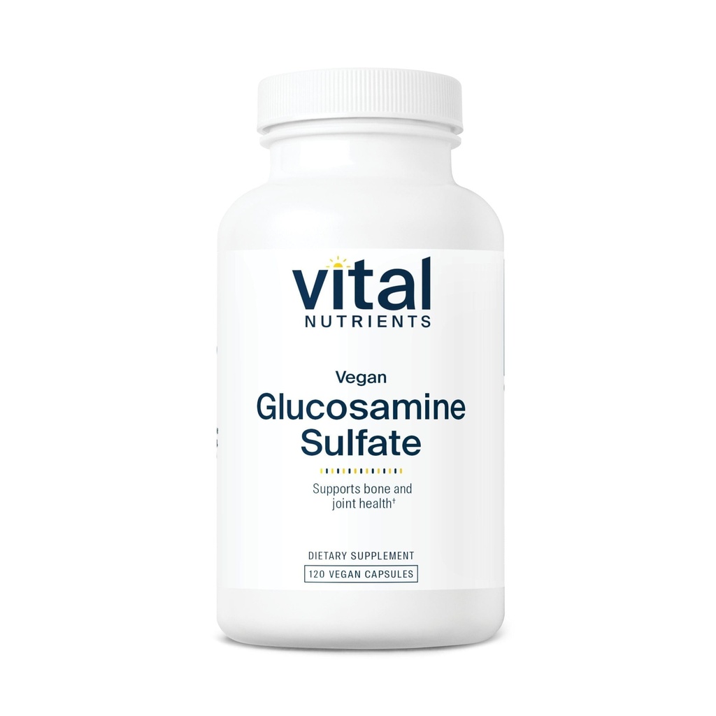Vital Nutrigents Vegan Glucozamine Sulfate 750mg XI124; Zdrowa chrząstka, Mobilność i Joint Supplement Supplement XI124; Roślinne źródło Glukozaminy XI124; Gluten, Dairy, Soy Free XI124; Non-GMO XI124; 60 Kapsułki