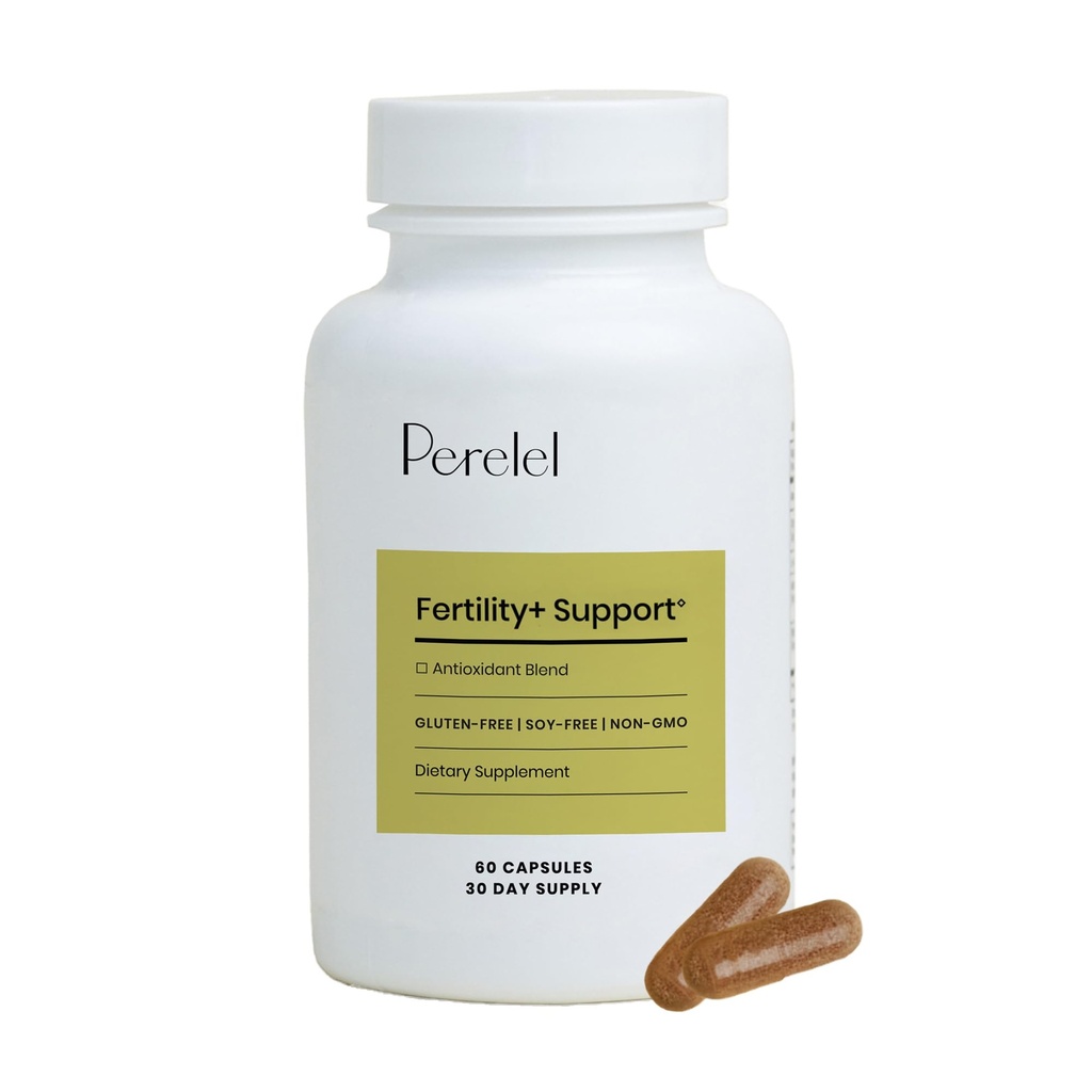 Perelel Wsparcie płodności, Przeciwutleniacz Multiwitamina z COQ10, N- Acetyl- L Cysteina (NAC) & Açaí Berry, Suplement Kobiet, Soi, Dairy & Gluten Free, Non GMO, 60 Kapsułki