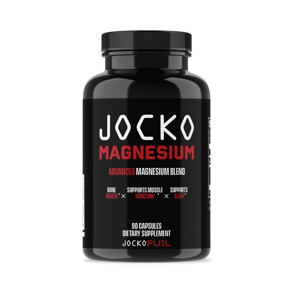 Jocko Paliwo Magnezu Complex Supplement - Magnezu Glicynian, Cytrynian, & Taurate Kapsułki Suplement diety do odzyskiwania mięśni i relaksacji, Serce, Nerw, Wsparcie kości, & Sen 30- Day Supply