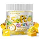 Żelazo miękkie żucie suplement z witaminą C 124; Ananas aromatyczny 124; Gluten wolny 124; Żelazo suplement dla kobiet i dzieci 124; 60 Hrabia 124; 2 Dostawa miesiąc