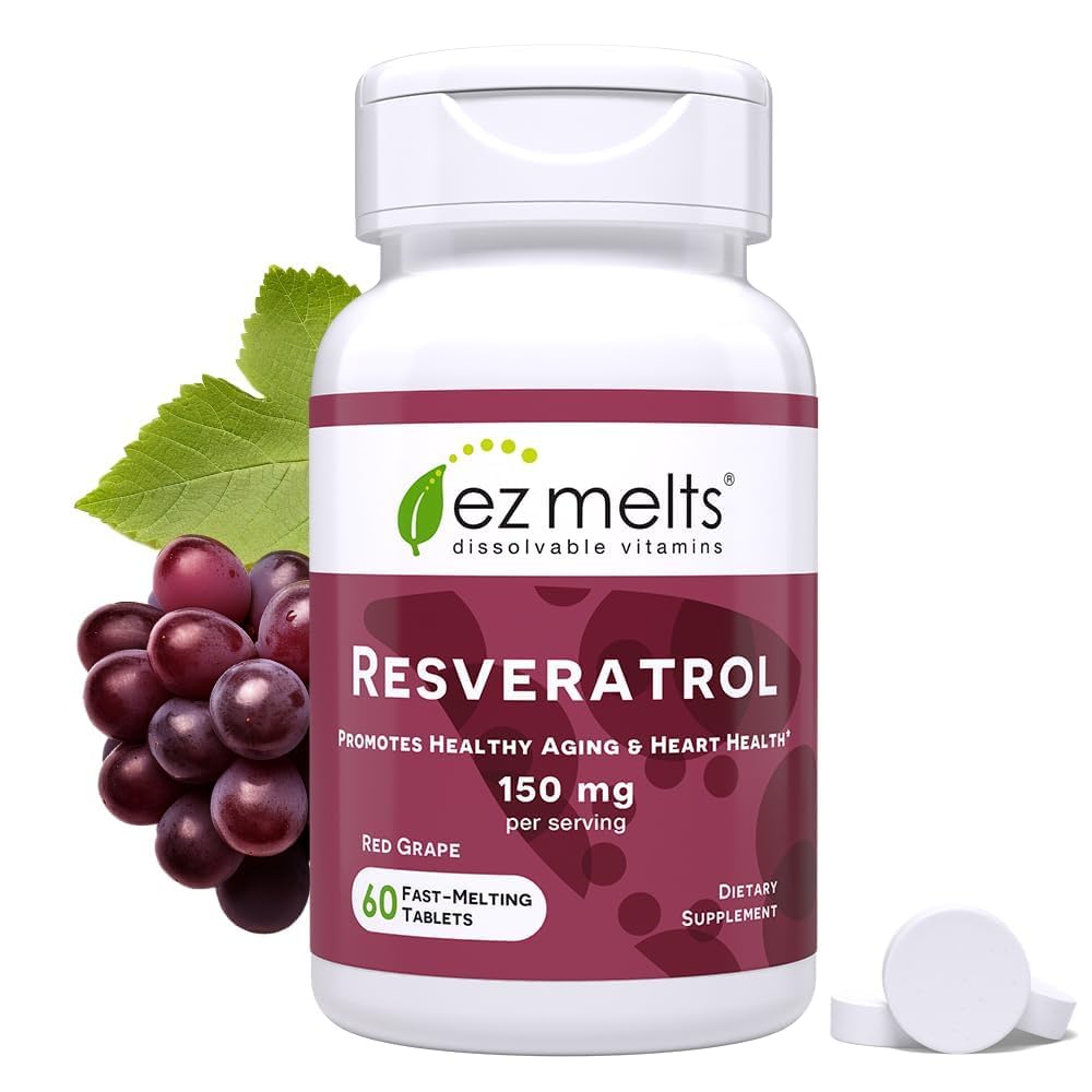 EZ Stopy Rozpuszczalny suplement resweratrol 150 mg, bez cukru, 1- Miesiąc dostaw - 1 opakowanie