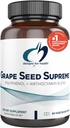 Designs for Health Grape Seed Supreme - 200mg Grapeeed Extract Supplement with Grape Skin + Muscadine Grape - Non-GMO Polyfenol + Antocyjanina Antyoksydant Blend (60 kapsułki)