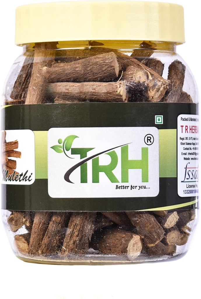 TRH Muleti Root Stick, 124; Muleti Liquorice, 124; Glycyrrhiza glabra, 124; muleti for Body, Skin, and Hair (200 gm) Pack of (1 x 200gm)