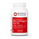 Protokół Ultra Omega- 3- 500mg EPA & 250mg DHA - Olej rybny do wspomagania mózgu, Serca i układu nerwowego Zdrowie * - EPA DHA Suplement Omega - Non-GMO & Halal - 180 Softgels