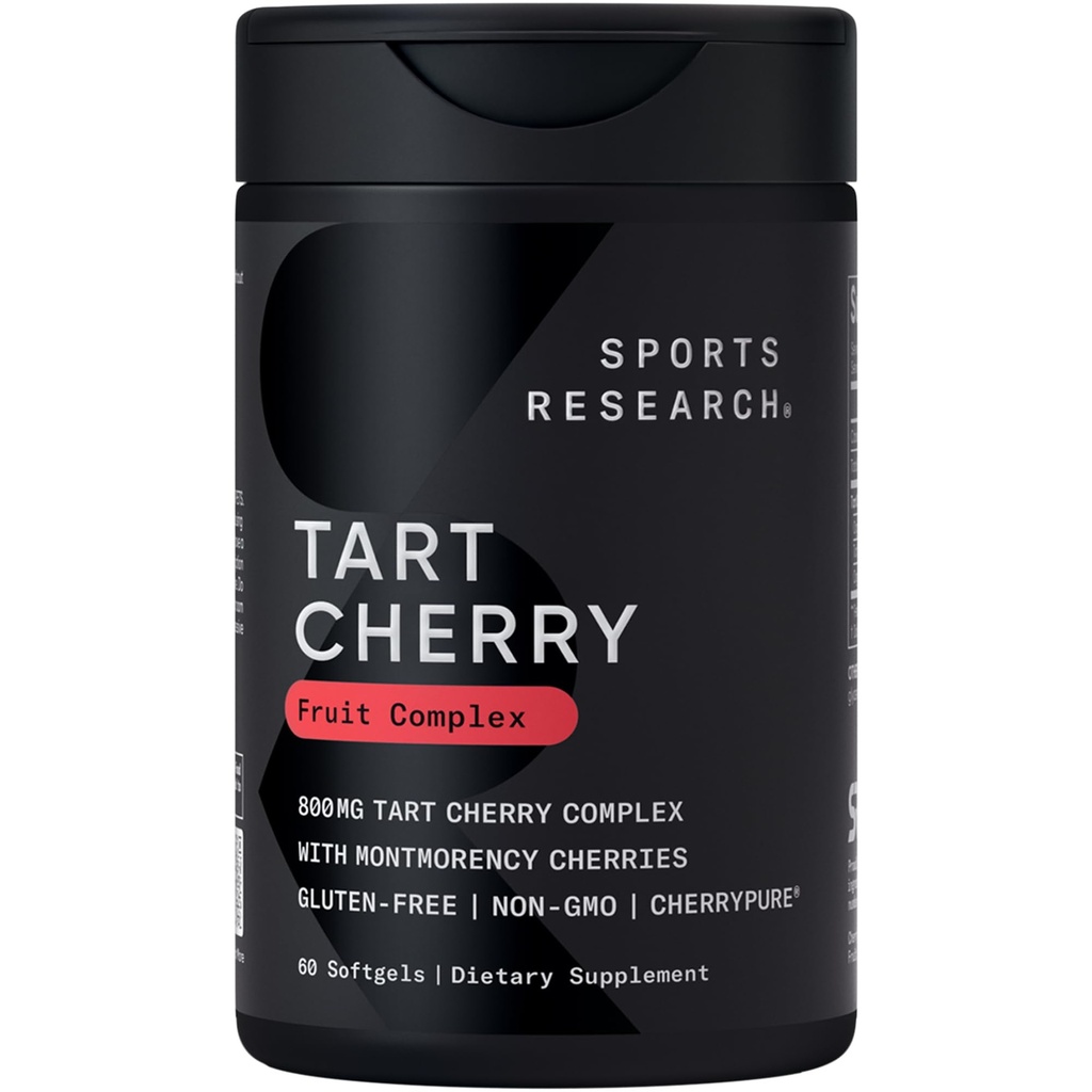 Zakłady sportowe Tart Cherry Kapsułki - Made from Montmorency Tart Wiśnie - Non-GMO & Gluten Free - 60 Płynne Softgels