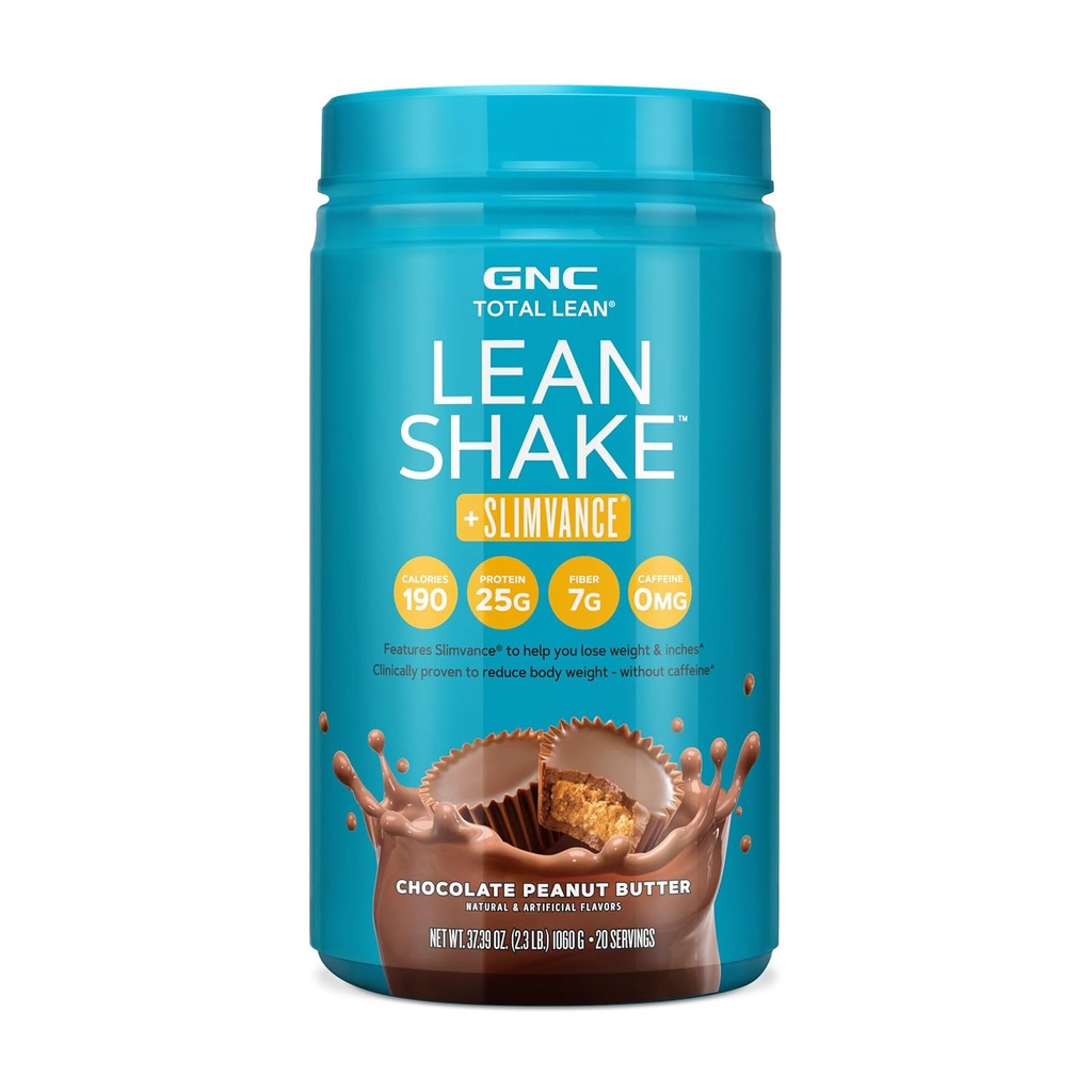 GNC Total Lean Lean Shake + Slimvance Kofeina Free - Czekoladowe masło orzechowe (20 Servings)