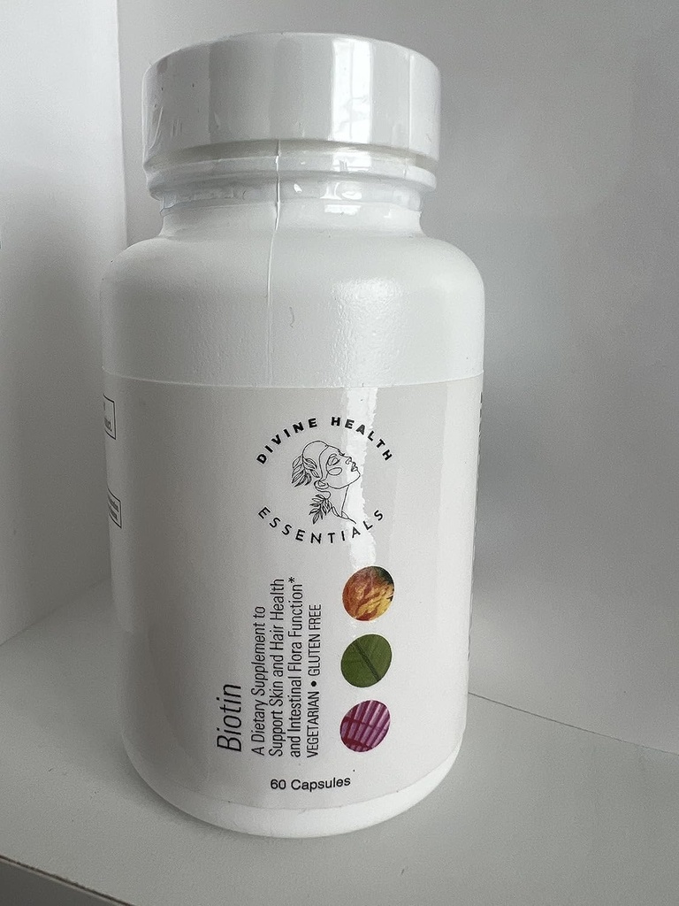 Biotin - 2000 µg - 60 Kapsułek Wspiera zdrowie skóry i włosów. Wspiera funkcje jelit Flora Wegetarian i gluten Free