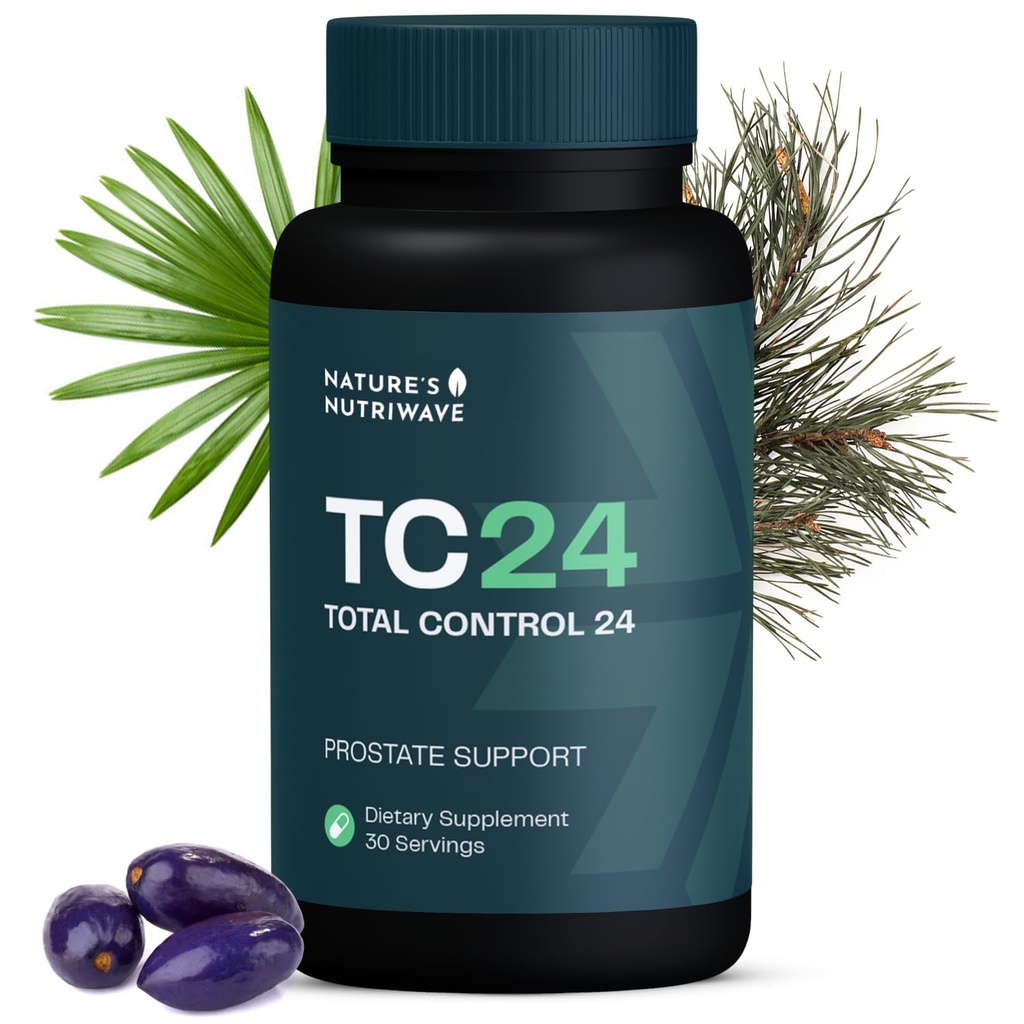 TC24 - Natural Supplement with Myrciaria Jaboticab, Lipofital, Pygeum Africanum Extract & Boron Agregat 124; Non- GMO, Stimulant- Free, Easy- to- Take 124; Made in USA, GMP- Certified Agregat 124; 60 Kapsułki, 1 Miesiąc Dostawy