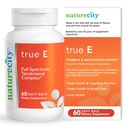 NatureCity True- E Full Spectrum Tocotrienols Witamina E & Natural Alpha Tocopherol Supplement Assembly 124; Trwała Witamina E Tocotrienols z Evnol Suprabio Bis124; NieGMO Witamina E Complex 124; 60 Soft żel
