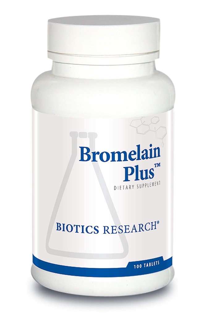 Biotics Research Bromelain Plus Laktoza Darmowa Nabiał Bezpłatne Digestive Support, Wspiera zdrowe i zbalansowane Physiological Pathways, Relaks mięśniowy i Comfort, Bromelain 2500 MCU g, Papain 100 Tablets