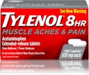 Tylenol 8 godzin Aches & Pain Acetaminofen tabletki na ból mięśni i stawów, 100