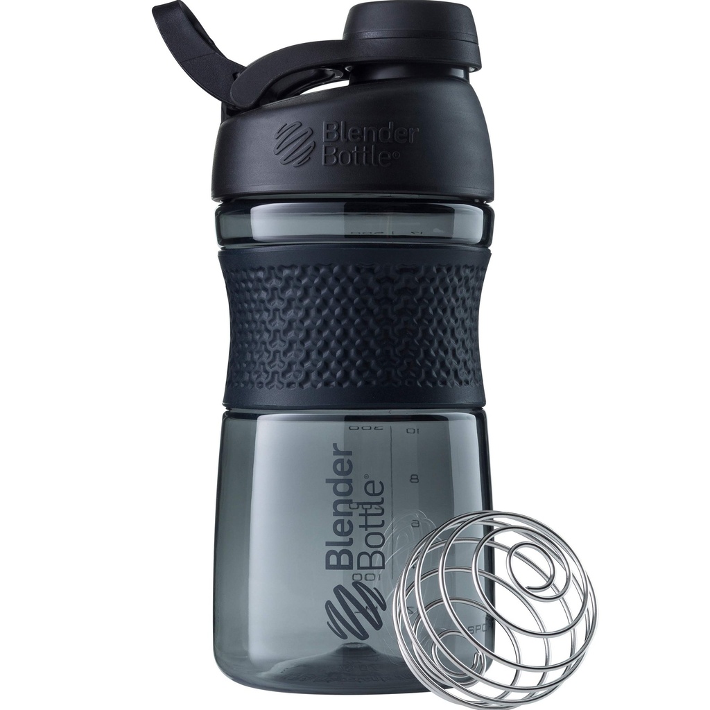 Butelka BlenderBottle SportMixer Shaker Butelka Perfect for Protein Shakes and Pre Workout, 20- Ounce, Black