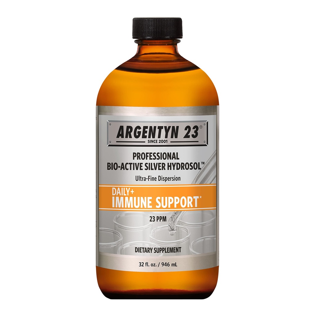 Argentyn 23 Profesjonalne wsparcie immunologiczne - Srebrna koloidalna, Bioaktywna Silver Hydrosol, 23 ppm, Liquid Twist Top, 32 Fl Oz (946 ml)