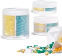 3 Pack Duża pojemność Pill Organizator i Pill Dispensers Ustaw w różnych rozmiarach