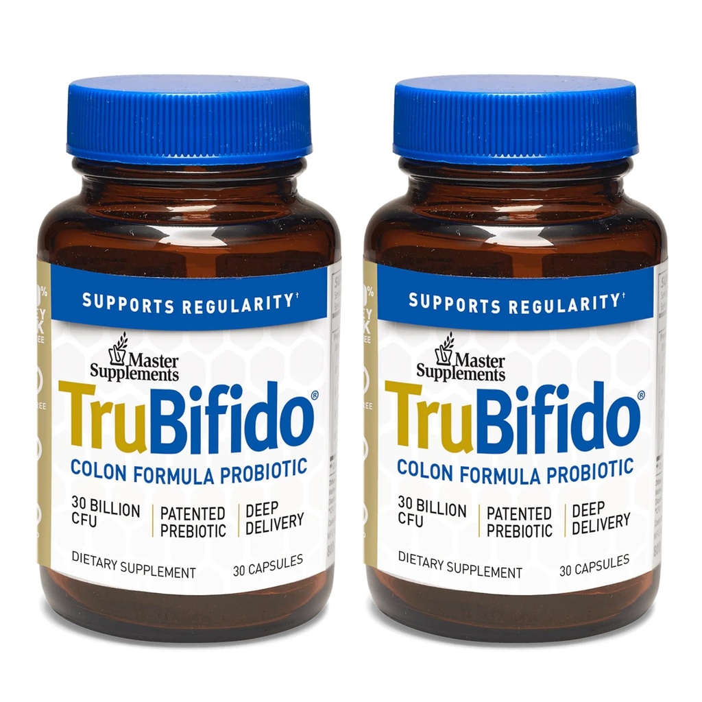 Master Supplements TruBifido - 30 Kapsułek, Opakowanie 2 - Potężny Probiotyk dla Colon Health & Energy - Immune Booster, Wspiera Regularność - Gluten Free - 60 Wszystkich Sług