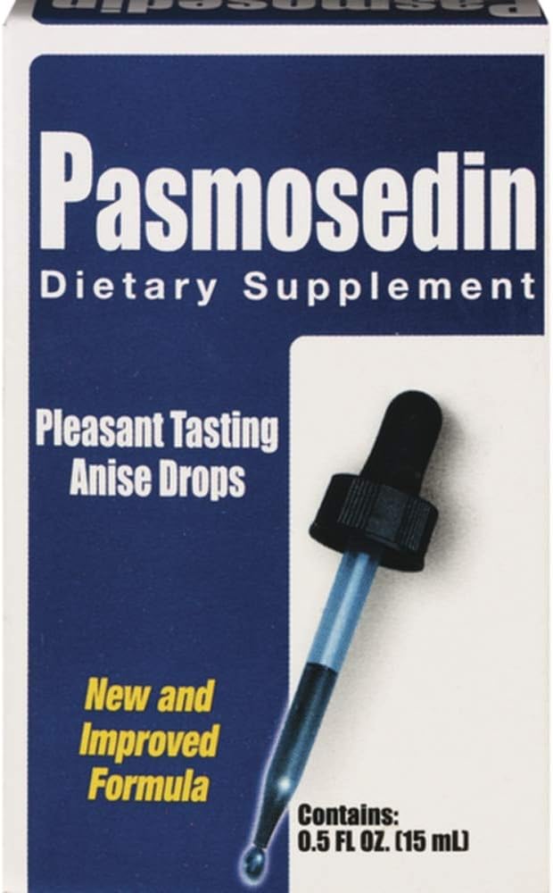 Pasmosedin Krople, Pomoc trawienna, Pomaga Bloating & Gaz 0,5 Fl Oz / Opakowanie 1