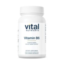 Vital Nutrigents Witamina B6 XI124; Wegański Metylowany B6 Witaminy dla układu nerwowego, Mięśnie, Zdrowie Kości * XI124; Witamina B6 o dużej mocy dla zaburzenia menstruacyjnego * XI124; Gluten, Dairy, Soy Free XI124; 100 Kapsułki