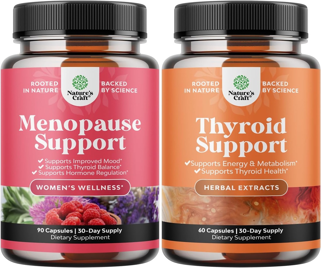 Paleta kompletnego ziołowego suplementu menopauzy dla kobiet na nocne poty i więcej z Dong Quai Vitex Chaste Berry i Herbal Thyroid Support Complex Mood Enhancer suplement energii dla tarczycy
