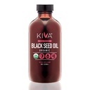 Kiva Organic Black Seed Oil - Ultra High 3X Thymoquinone (TQ), Cold-Pressed, 100% Turkish Nigella Sativa Seed Oil, All-Natural Non-GMO Supplement - Vegan, 8 oz (235 ml) Glass Bottle