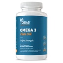 Dr. Tobias Omega 3 Fish Oil, 2000mg Triple Strength with 800mg EPA 600mg DHA Per Serving, Fish Omega 3 Supplements for Heart, Mózg & Immune Support, 60 Softgels, 30 Servings