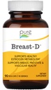 Breast D by Pure Esence - Naturalny suplement dla równowagi estrogenowej, trądzik hormonalny i wsparcie menopauzy z witaminą D3, wapniem, zieloną herbatą i likopenem - 90 kapsułek