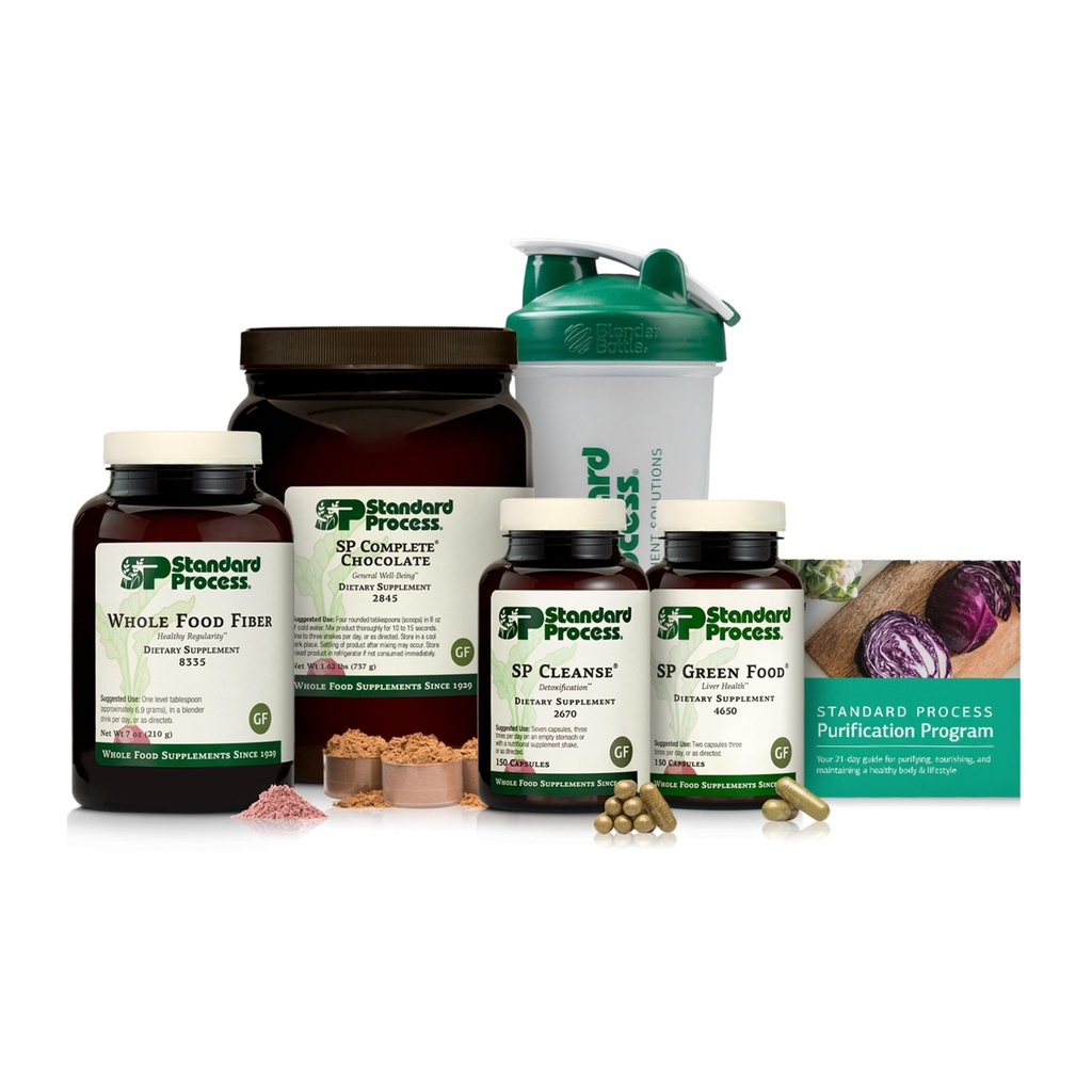 Standard Process Purification Kit with SP Complete & Whole-Food Fiber - Detox & Liver Support - Whole Food-Based Fiber Kit for Maintaining a Healthy Body - 21-Day Program - Chocolate