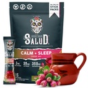 Salud 2- in-1 Sleep Aid + Calm Drink Mix, Printed Pear Flavor, Melatonina, Magnez, Saffron Extract, L- Theanine, Non-GMO, Gluten Free, Wegan, Low Calorie, 1g cukru (15 Sług)